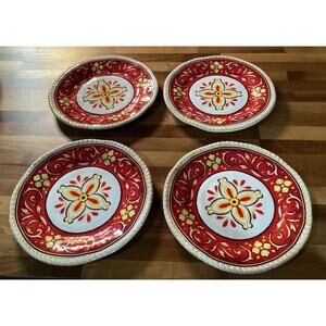 Telavera Style Melamine Dinner Plates 11” Set of 4